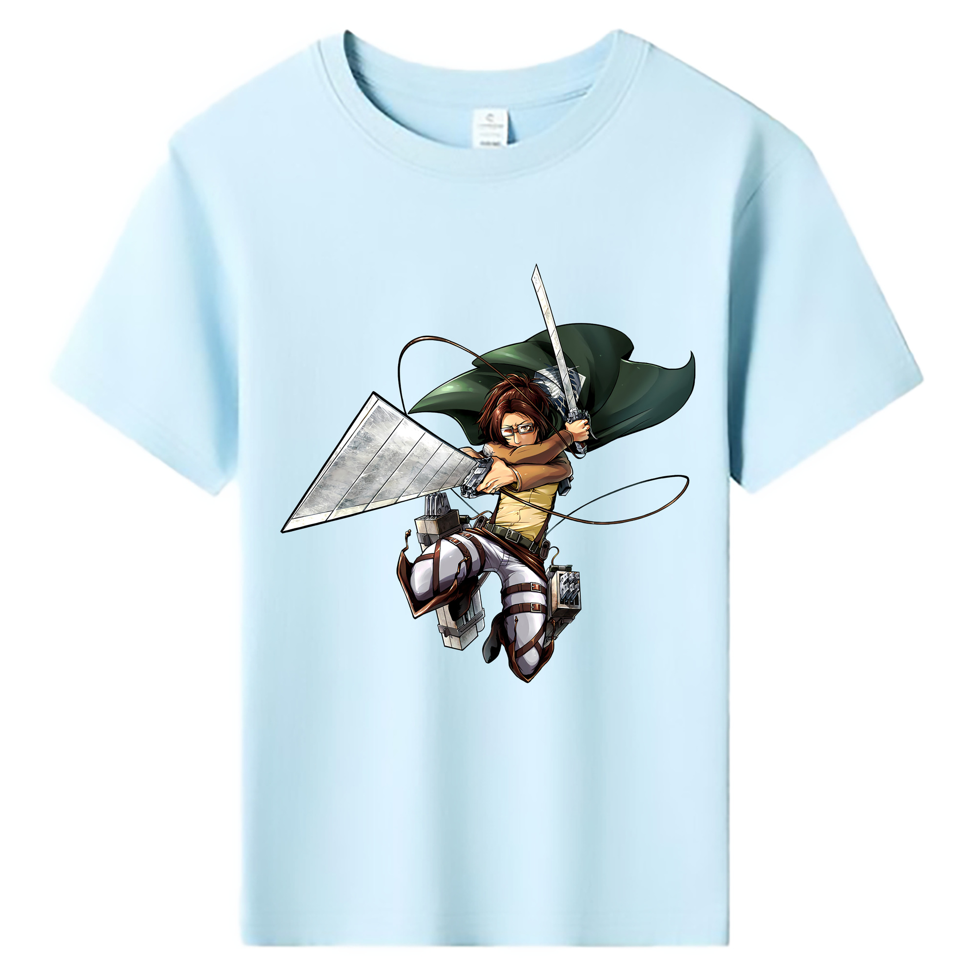 （画像用） 進撃の巨人 ハンジ·ゾエ Attack on Titan Hanji Zoe 綿100％キッズTシャツ（フロントプリント）